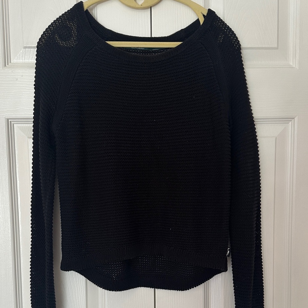 Ralph Lauren Women's Black Crew Neck Sweater